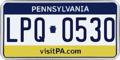 PA license plate LPQ0530