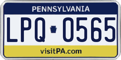 PA license plate LPQ0565