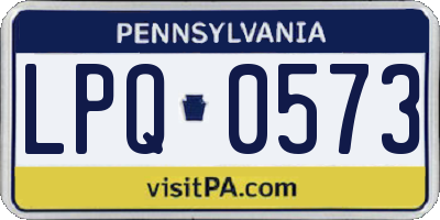 PA license plate LPQ0573