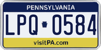 PA license plate LPQ0584