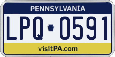 PA license plate LPQ0591