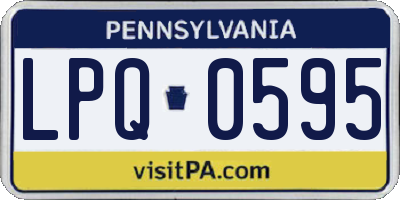 PA license plate LPQ0595