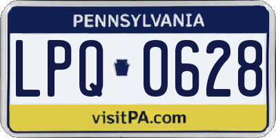 PA license plate LPQ0628