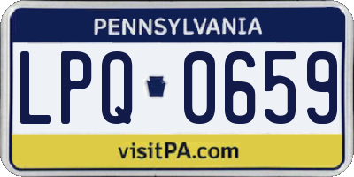 PA license plate LPQ0659