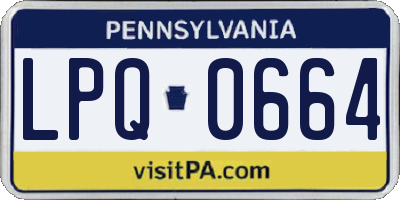 PA license plate LPQ0664