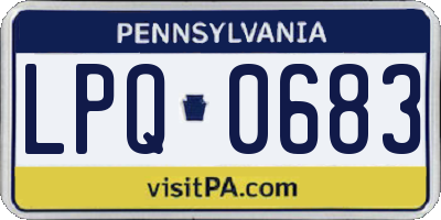 PA license plate LPQ0683
