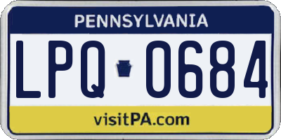PA license plate LPQ0684