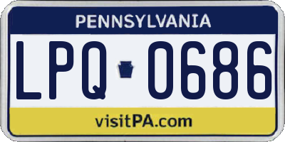 PA license plate LPQ0686
