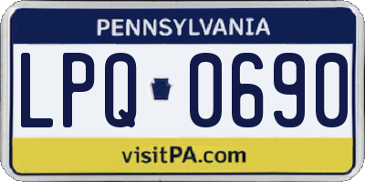 PA license plate LPQ0690