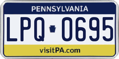 PA license plate LPQ0695