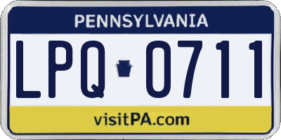 PA license plate LPQ0711