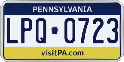 PA license plate LPQ0723