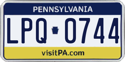 PA license plate LPQ0744