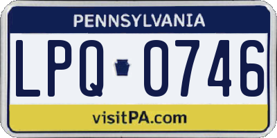 PA license plate LPQ0746