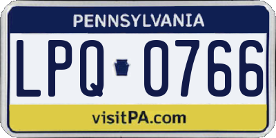 PA license plate LPQ0766