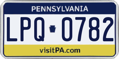 PA license plate LPQ0782