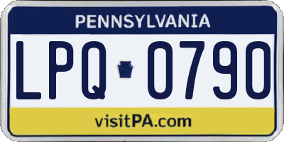 PA license plate LPQ0790