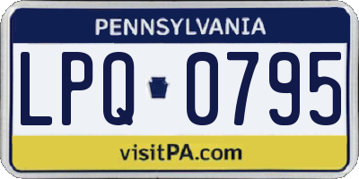 PA license plate LPQ0795