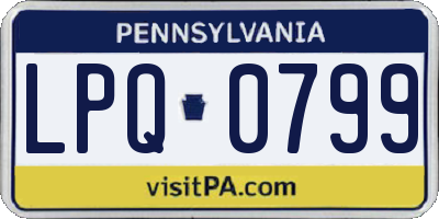 PA license plate LPQ0799
