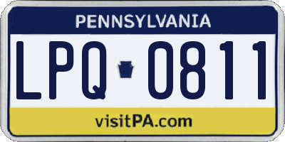 PA license plate LPQ0811