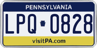 PA license plate LPQ0828