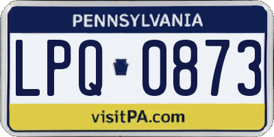 PA license plate LPQ0873