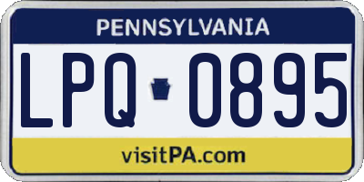 PA license plate LPQ0895