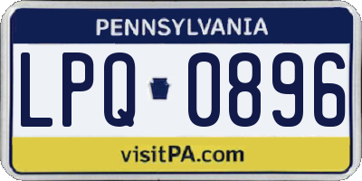 PA license plate LPQ0896