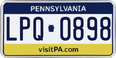 PA license plate LPQ0898