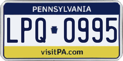 PA license plate LPQ0995