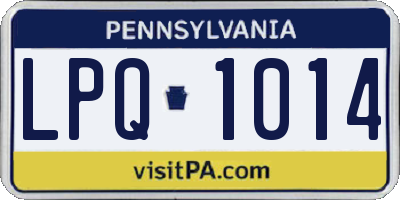 PA license plate LPQ1014