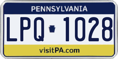 PA license plate LPQ1028