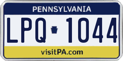 PA license plate LPQ1044