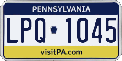 PA license plate LPQ1045
