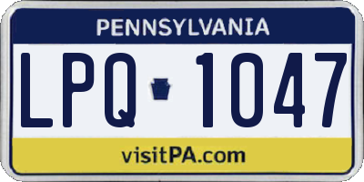 PA license plate LPQ1047