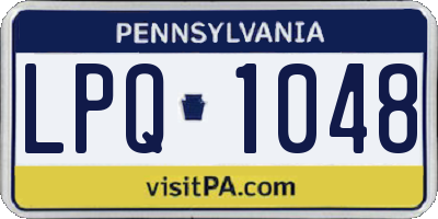 PA license plate LPQ1048