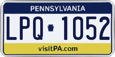 PA license plate LPQ1052