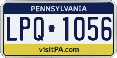 PA license plate LPQ1056