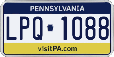 PA license plate LPQ1088