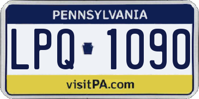 PA license plate LPQ1090