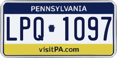 PA license plate LPQ1097