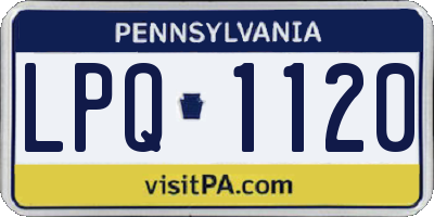 PA license plate LPQ1120
