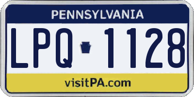 PA license plate LPQ1128