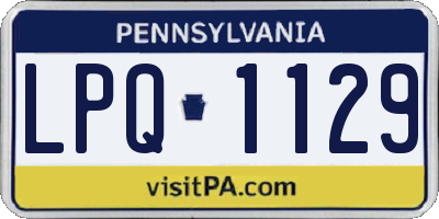 PA license plate LPQ1129
