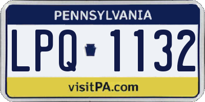 PA license plate LPQ1132