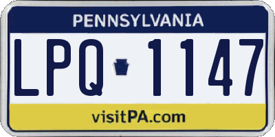 PA license plate LPQ1147