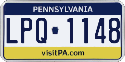 PA license plate LPQ1148