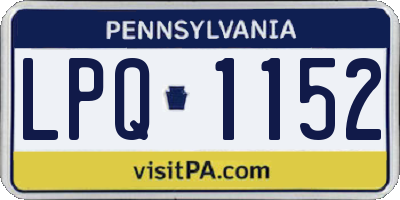 PA license plate LPQ1152