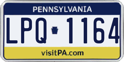 PA license plate LPQ1164