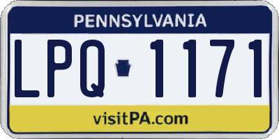 PA license plate LPQ1171